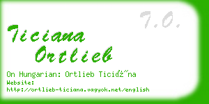 ticiana ortlieb business card